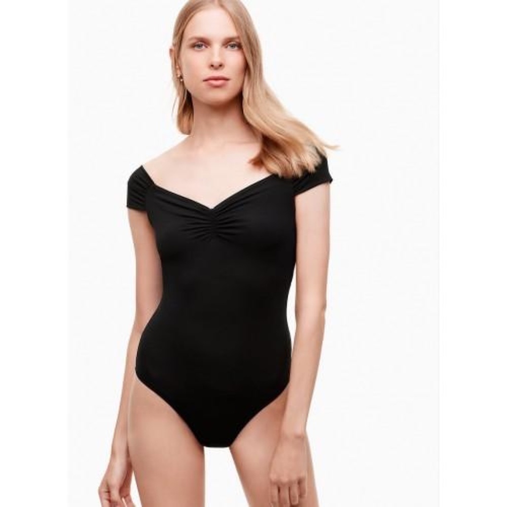 ARITZIA WILFRED LIBELLULE BODYSUIT BLACK SIZE XS